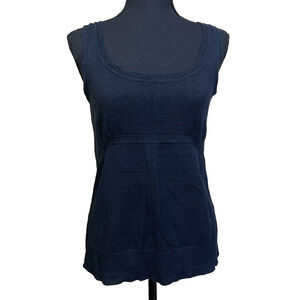 Vintage Old Navy Empire Waist Y2K Linen Blend Sleeveless Top Womens M Whimsigoth